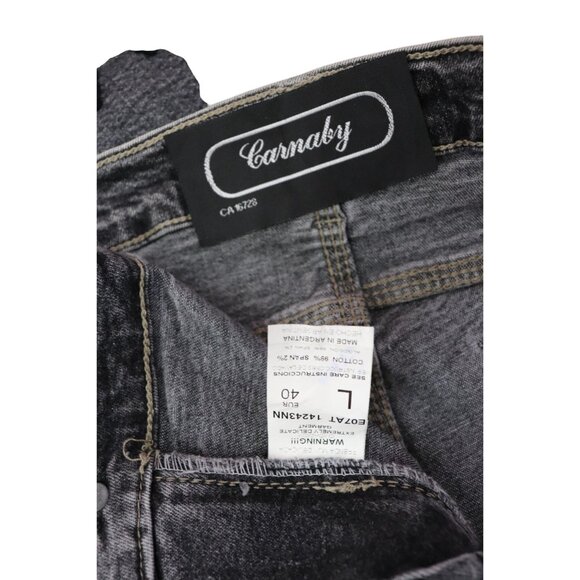 Gray Bootcut Flare Jeans with Black Lace Appliqué Trim 30 - Picture 10 of 10